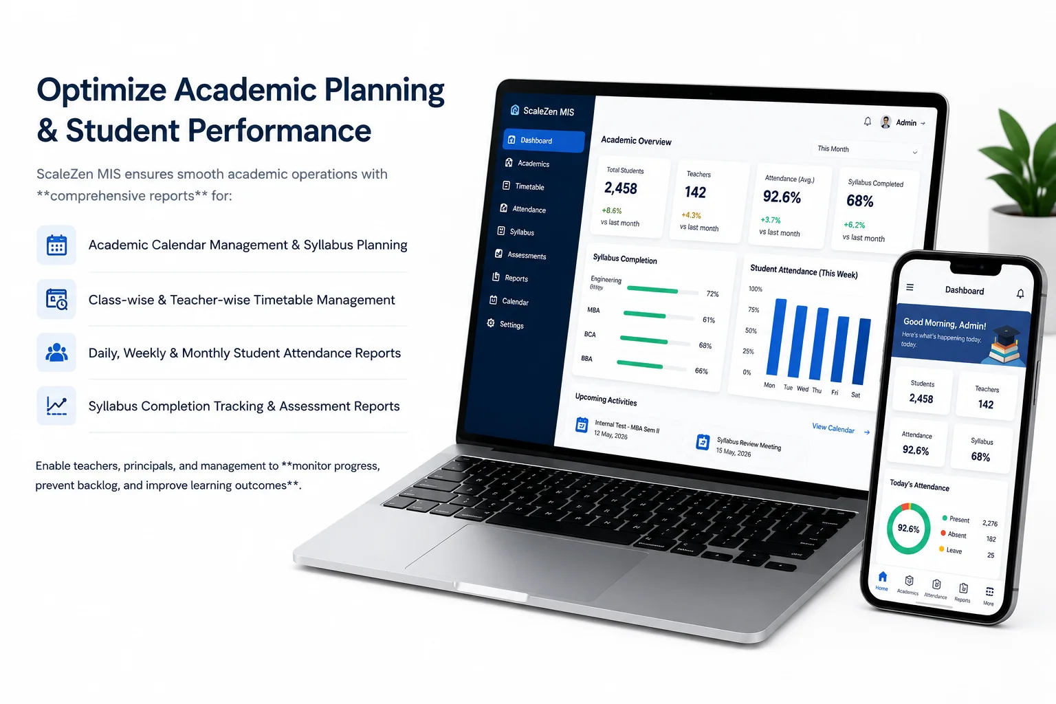 ScaleZen MIS Academic Planning Dashboard
