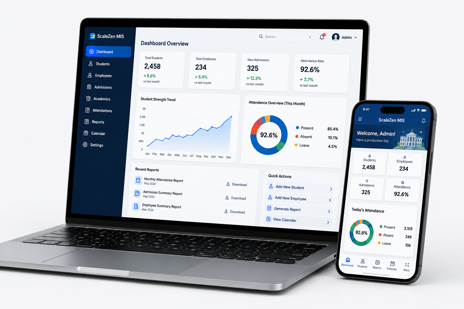 ScaleZen MIS Dashboard